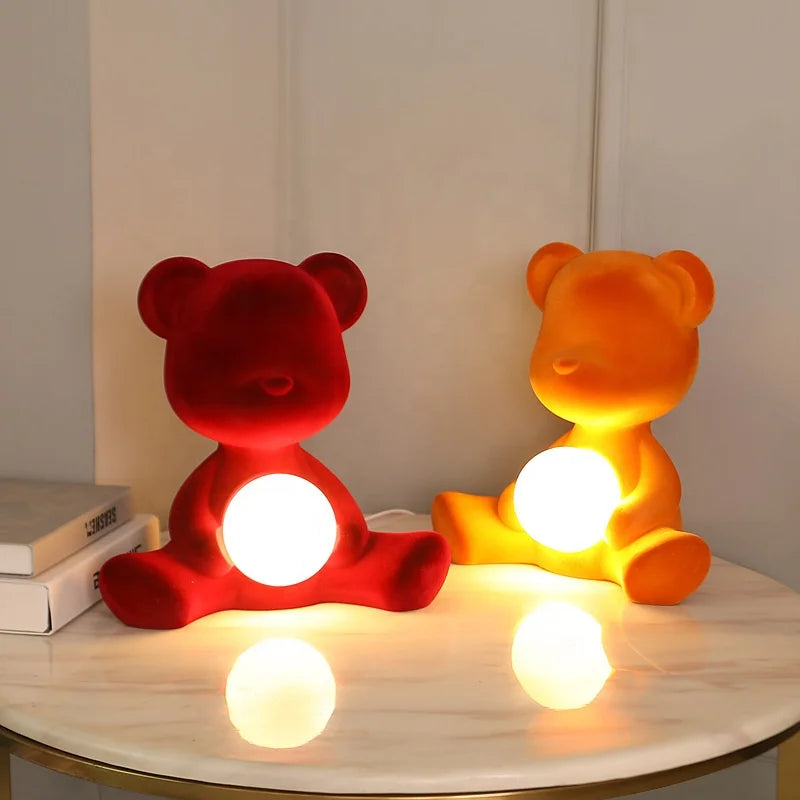 Teddy Bear LED Resin Table Lamp