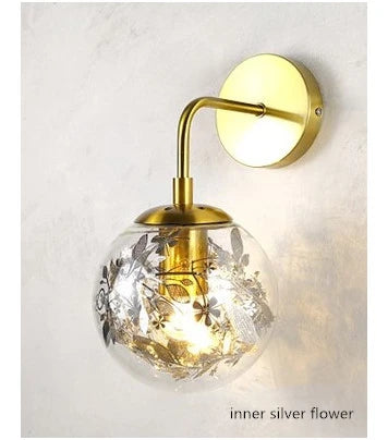 Contemporary 120v Led Art Deco Round Glass Wall Sconce