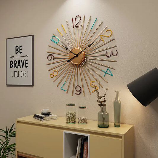 Silent Metal Wall Clock - Creative Iron Art Design - Kia Day Design