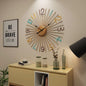 Silent Metal Wall Clock - Creative Iron Art Design - Gold 50cm - wall clock