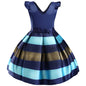 Baby Girls Flower Striped Dress Blue Light blue 5T