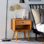Single-Drawer Solid Wood Nightstand - Kia Day Design