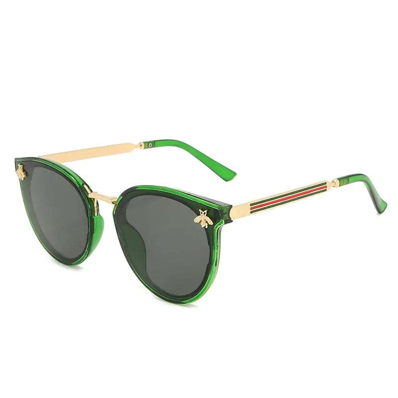 New Fashion Bee Sunglasses: Retro Round UV Vintage Glasses