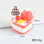 Miniature Faux Cupcake and Dessert Fridge Magnets - (Heart-shaped plastic box) watermelon red-single without packaging - magnets