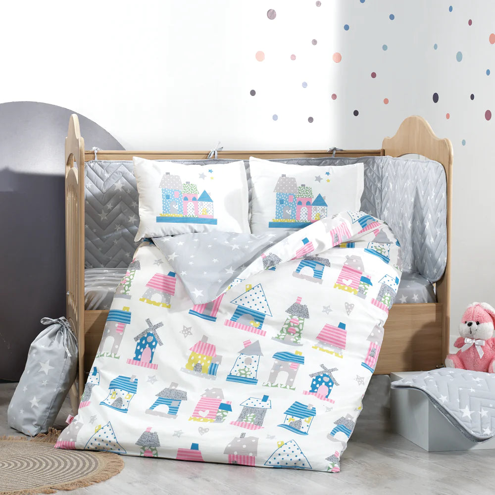 Hobby Felix Pink Baby Duvet Cover Set