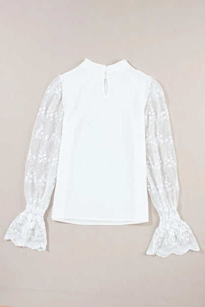 White Blouse with Contrast Lace Kia Day Design