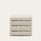 Capri Australian Cotton Towels - Ecru Washcloths (Set of 4) - Home- Bath