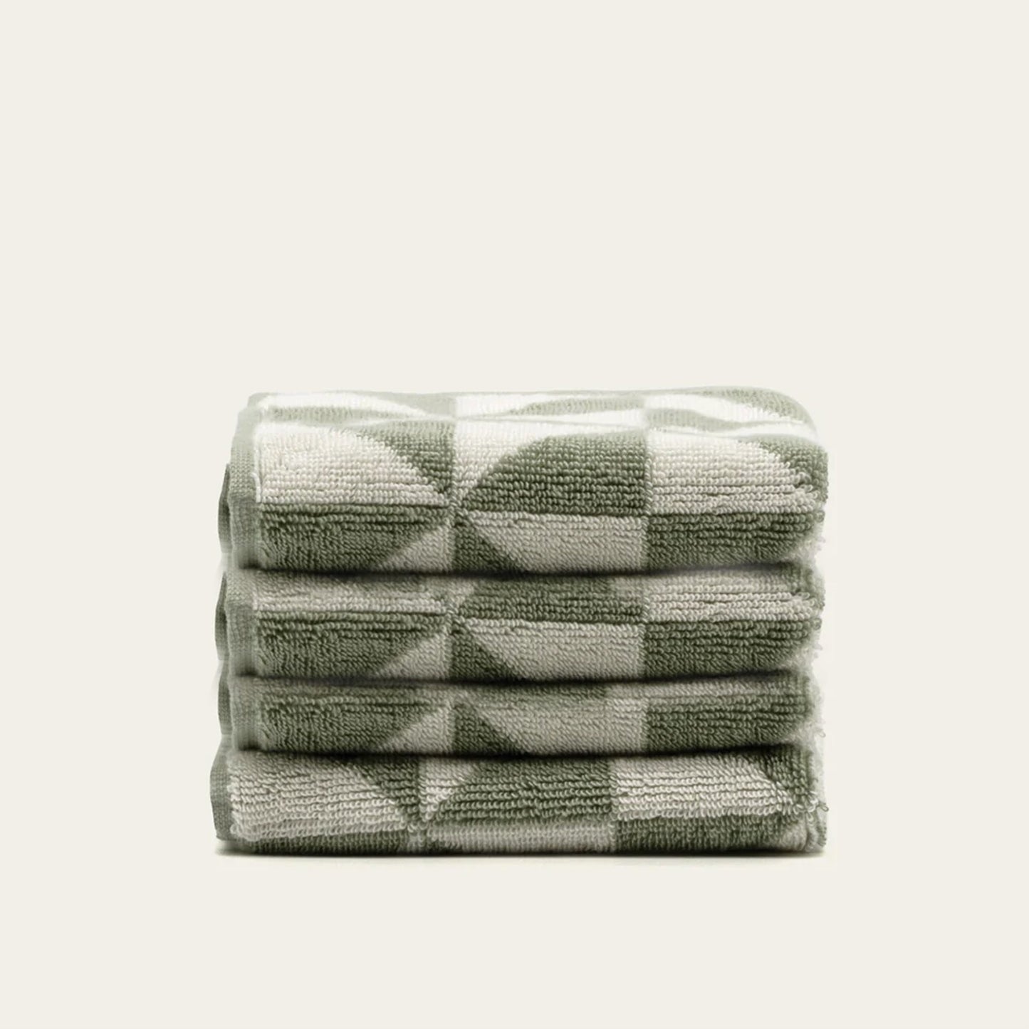 Umbra Australian Cotton Towels - Sage & Ecru Washcloths (Set of 4) - Home - Bath