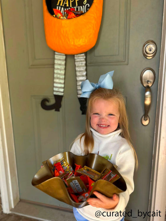 Orange Jack-O-Lantern Pumpkin Candy Door Hanger - - Decor