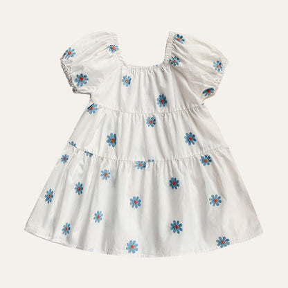 Simple Comfortable Western Style Daisy Dress - - dress