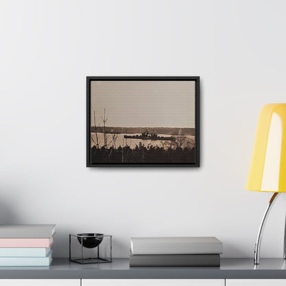 Navy Day New York October 27th 1945 Gallery Canvas Wraps Horizontal Frame 14″ x 11″ Black 1.25"