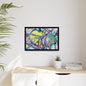 Alien Abstract Colorful Framed Canvas Art - Kia Day Design