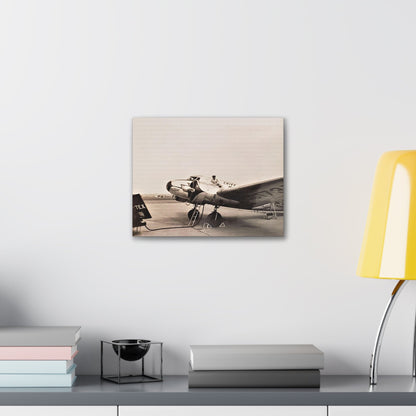 Refueling Mid-Contintent Chief Line Omaha Airport 1939 Canvas Gallery Wraps 14″ x 11″ 1.25"
