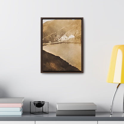 Morris Dam Lake Gallery Canvas Wraps Vertical Frame 12″ x 16″ 1.25" Walnut