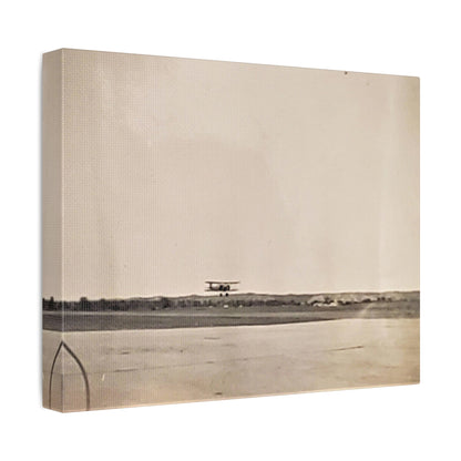 Plane Landing Omaha Airport 1939 Stretched Canvas