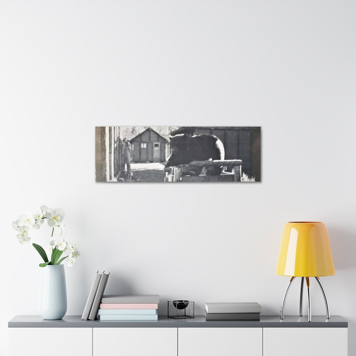 Yellowstone Bear Canvas Gallery Wraps 36″ x 12″ 1.25"