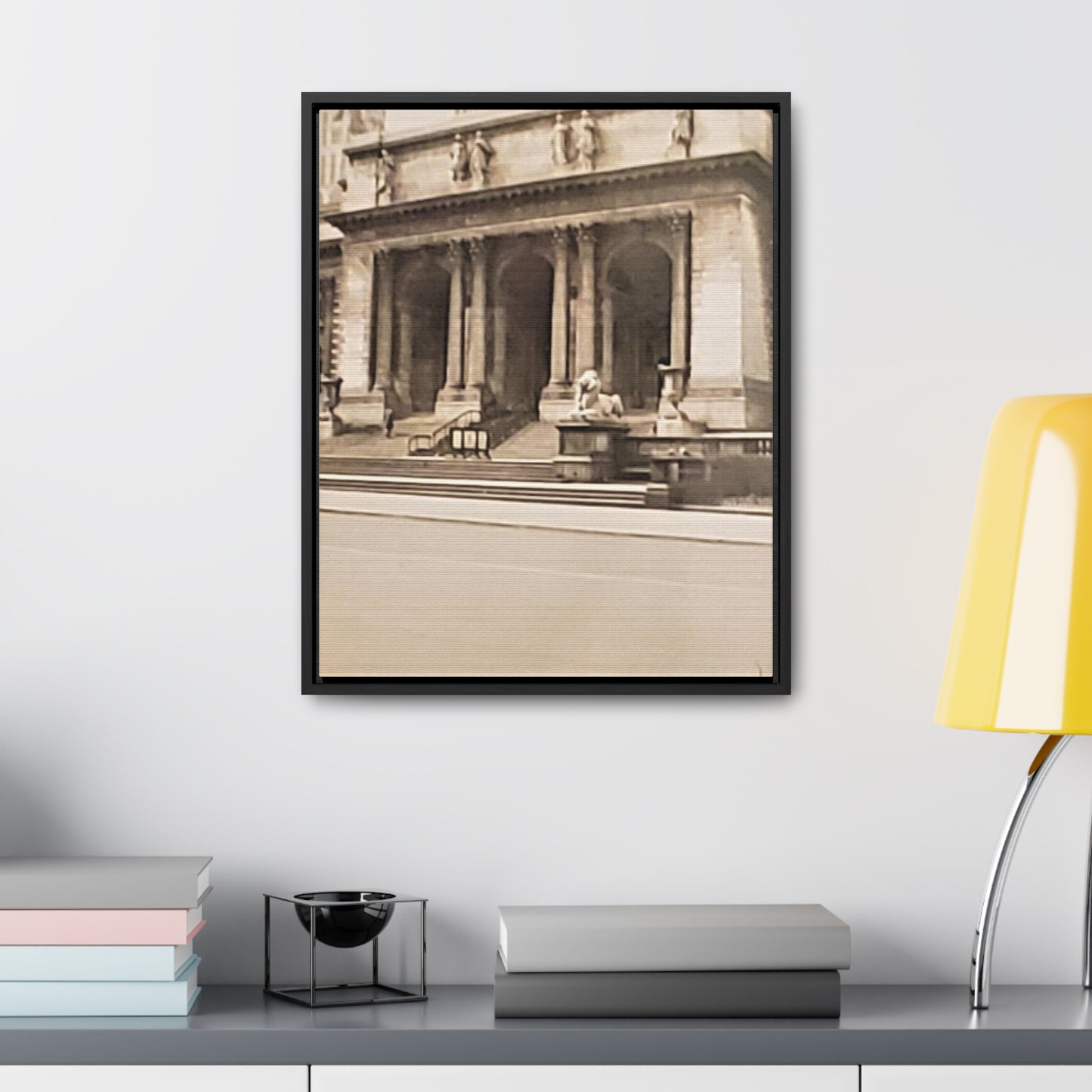 New York Public Library Gallery Canvas Wraps, Vertical Frame