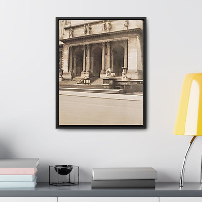 New York Public Library Gallery Canvas Wraps Vertical Frame 16″ x 20″ 1.25" Black