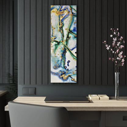 Blue Willow Acrylic Prints 12" x 36" (Vertical) Glossy