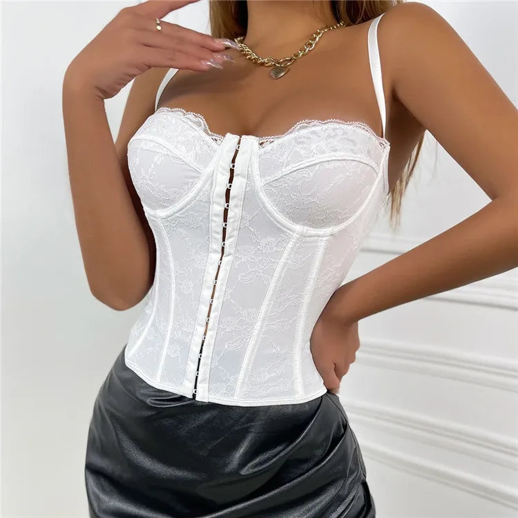 Cropped Tank Top Corset Bustiers