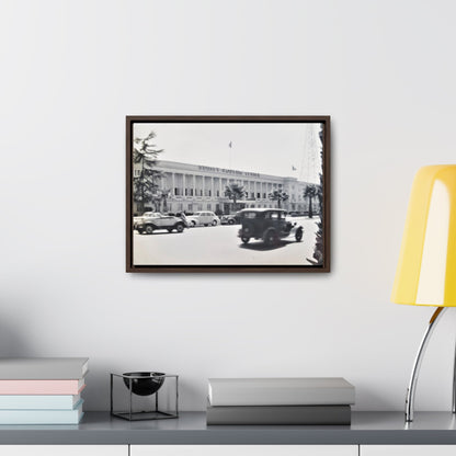 Sunset Bowling Center Largest in U.S 1939 Gallery Canvas Wraps Horizontal Frame 16″ x 12″ Walnut Premium Gallery Wraps (1.25″)