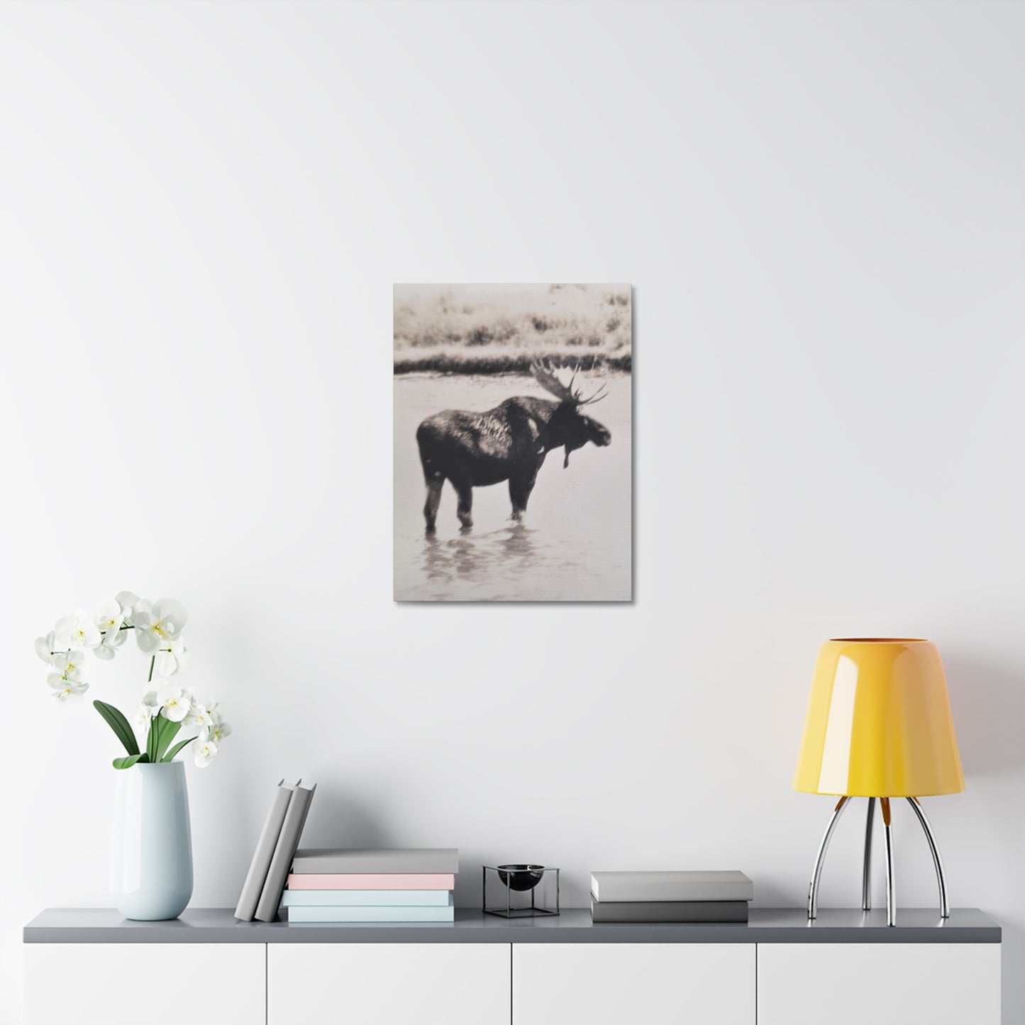 Yellowstone Bull Moose Stretched Canvas