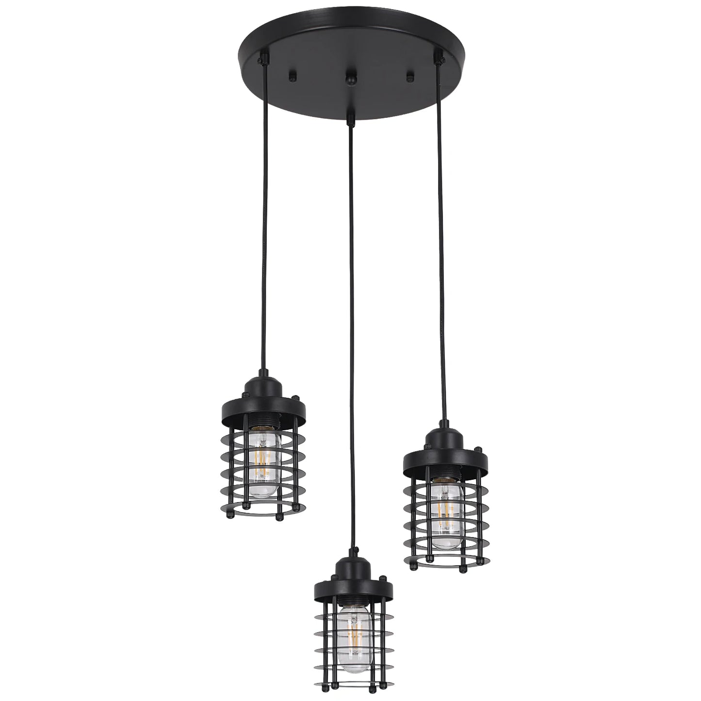 Dining Table Farmhouse Metal Cage Pendant Light