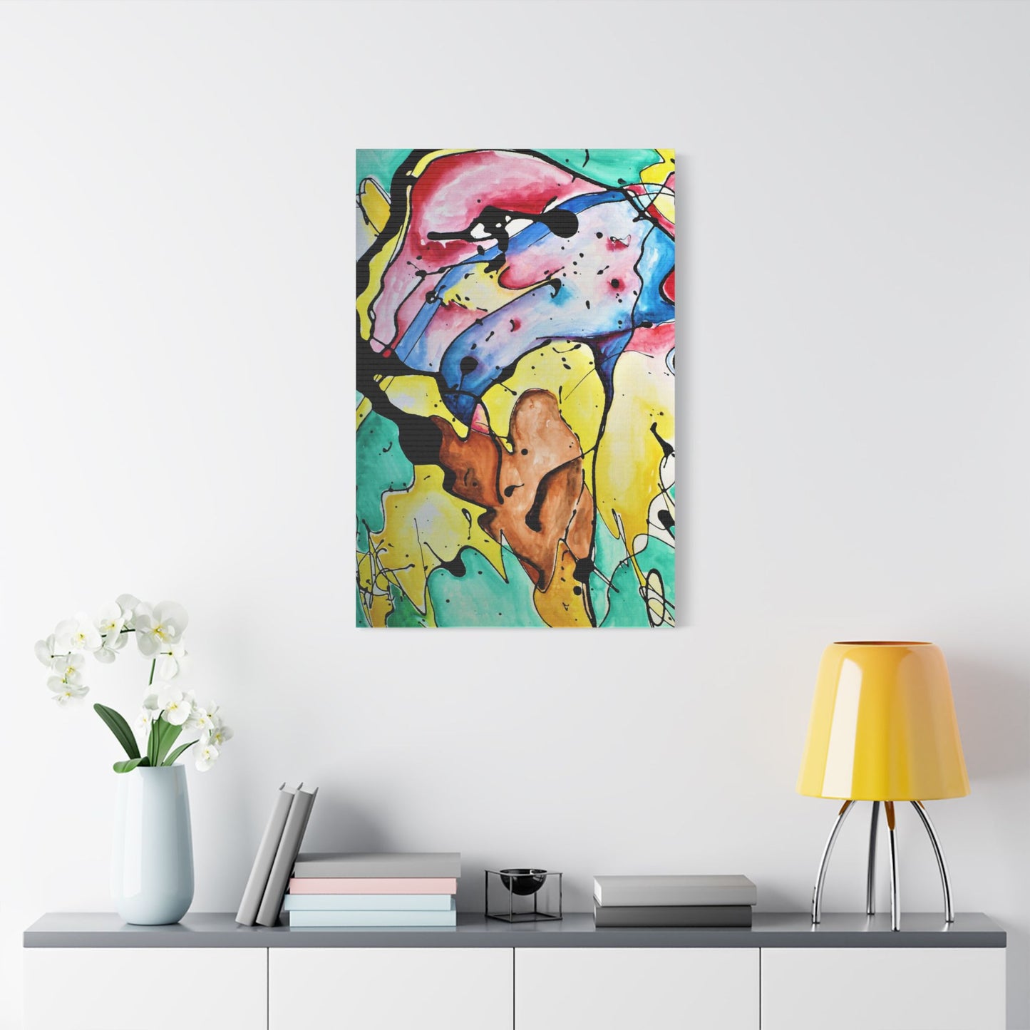 3rd Eye Sundae Satin Canvas Stretched - Kia Day Design