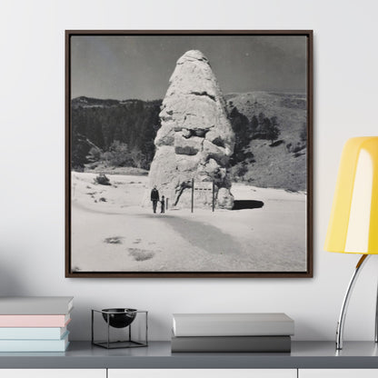Liberty Cap Yellowstone Gallery Canvas Wraps Square Frame 30″ x 30″ 1.25" Walnut