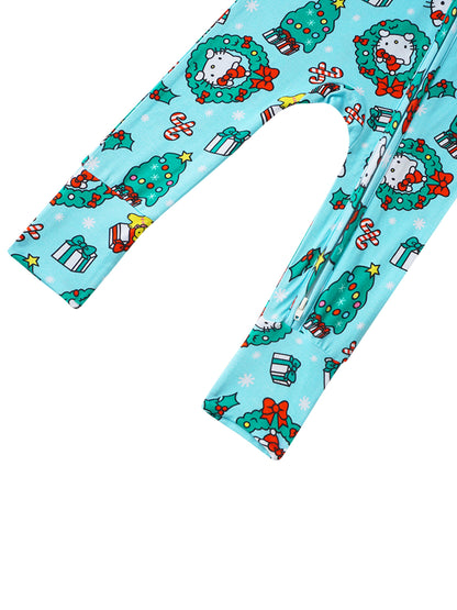 PoshTOT Sanrio Hello Kitty Wreath Bamboo Baby Convertible Zippy Romper - - Zippy Romper