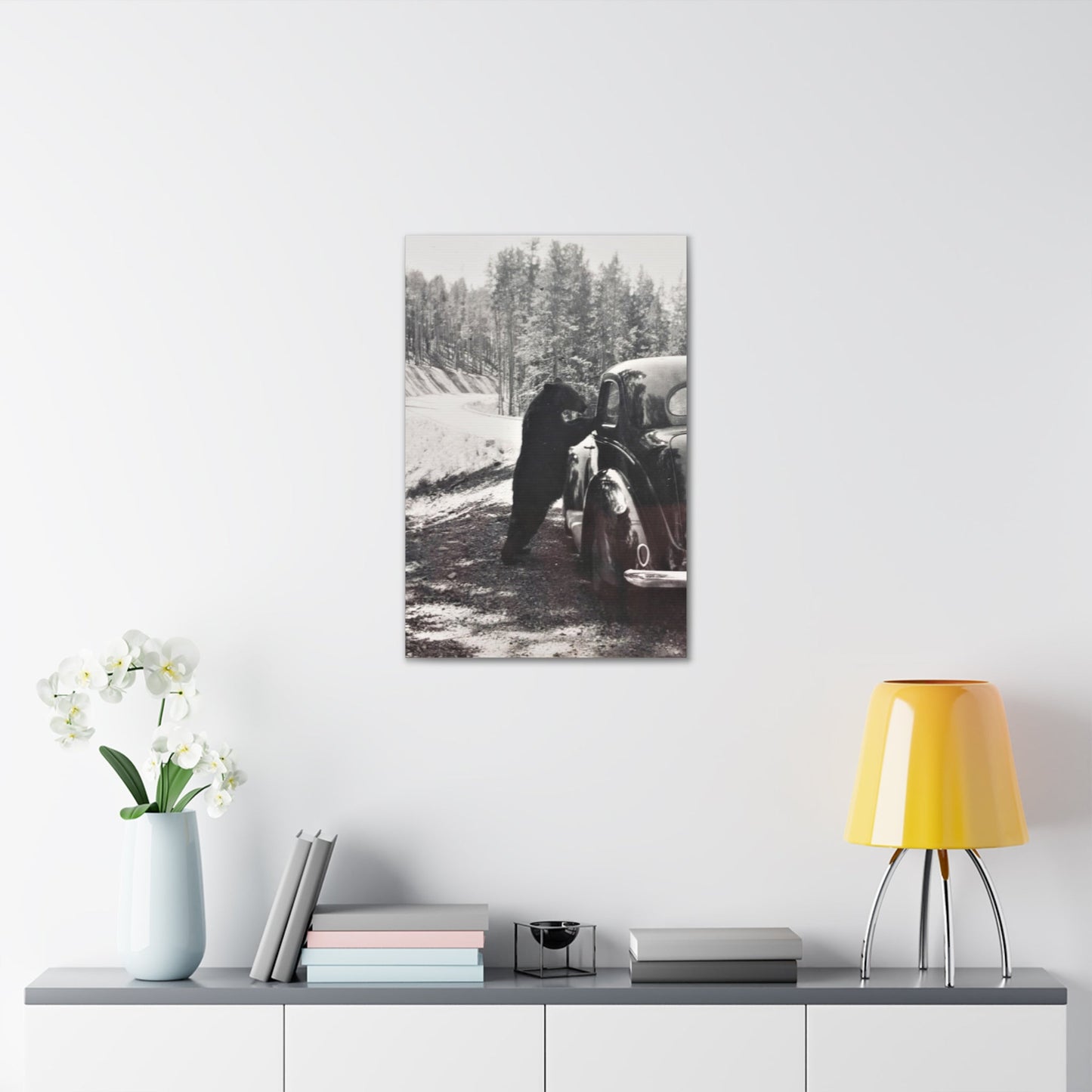 Yellowstone Bear Car Canvas Gallery Wraps 20″ x 30″ 1.25"
