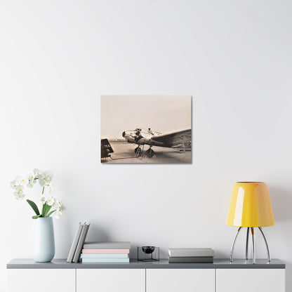 Refueling Mid-Contintent Chief Line Omaha Airport 1939 Stretched Canvas 1.5" 24″ x 18″