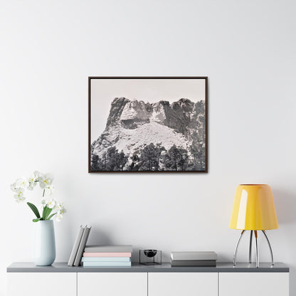 Black Hills Mount Rushmore Gallery Canvas Wraps Horizontal Frame 30″ x 24″ Walnut 1.25"
