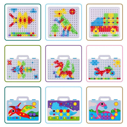 3D Mosaic Puzzle Building Set with Tools - Kia Day Design