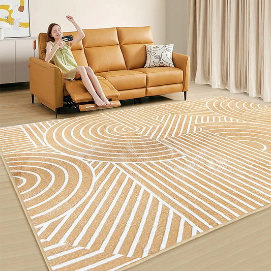 Washable Non-Slip Faux Cashmere Modern Living Room Carpet