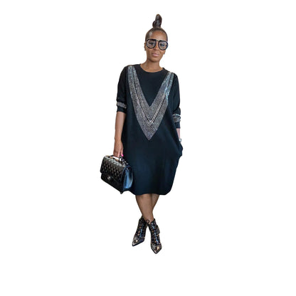 Womens Casual Loose Dress - - dress