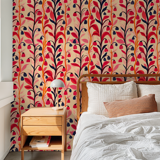 Bellflower Wallpaper - Peel & Stick LUXE - Wallpaper