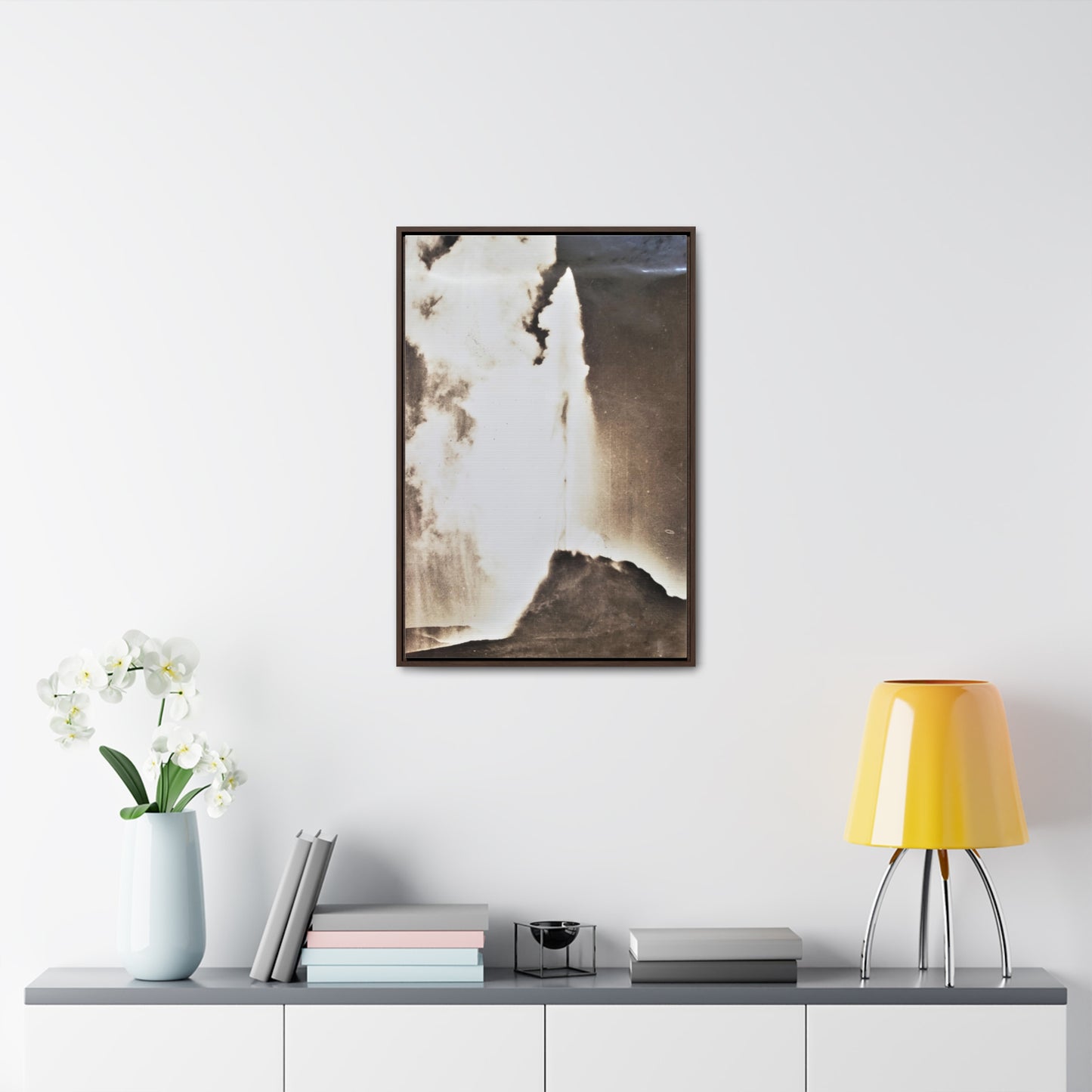 White Dome Geyser Yellowstone Gallery Canvas Wraps, Vertical Frame