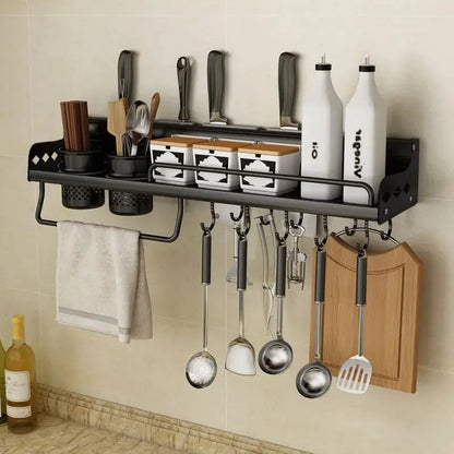 Punch-Free Kitchen Shelf Wall-Mounted Multi-Functional Storage Rack