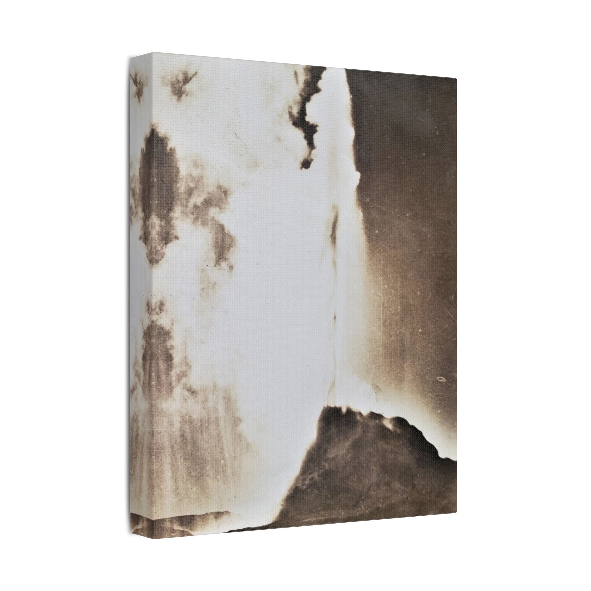 White Dome Geyser Yellowstone Satin Canvas Stretched