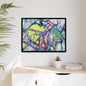 Alien Abstract Colorful Framed Canvas Art - Kia Day Design
