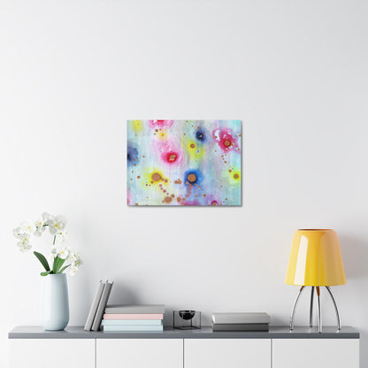 Raining Blooms Stretched Canvas