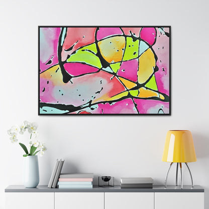 Pink Mouse Gallery Canvas Wraps Horizontal Frame 48″ x 32″ Black 1.25"