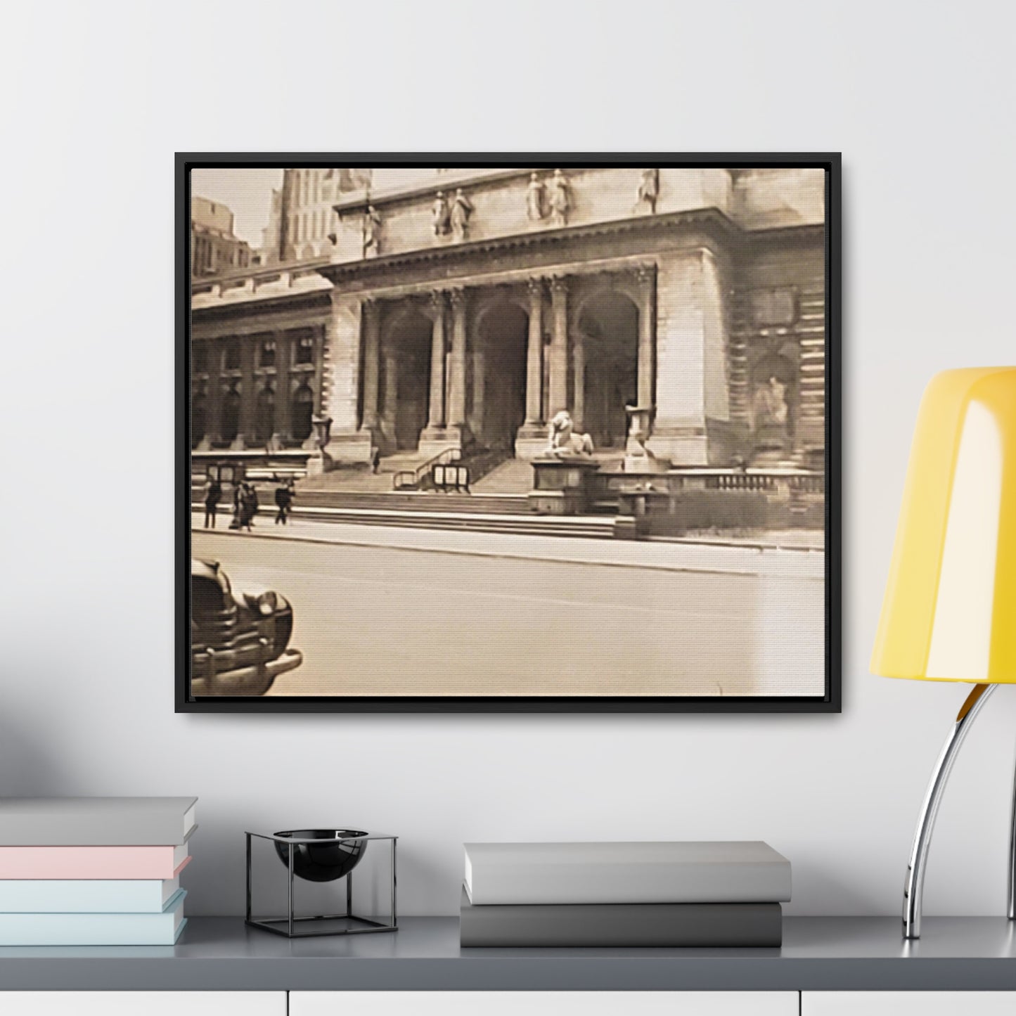 New York Public Library Gallery Canvas Wraps, Horizontal Frame