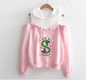 Off-Shoulder Hooded Sweatshirt - B2 L - sweatshirt