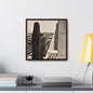 Michigan Ave Chicago Gallery Canvas Wraps Square Frame 16″ x 16″ Premium Gallery Wraps (1.25″) Walnut