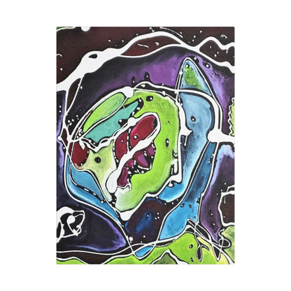 Alien Satin Canvas, Stretched 12″ x 16″ (Vertical) 1.5"