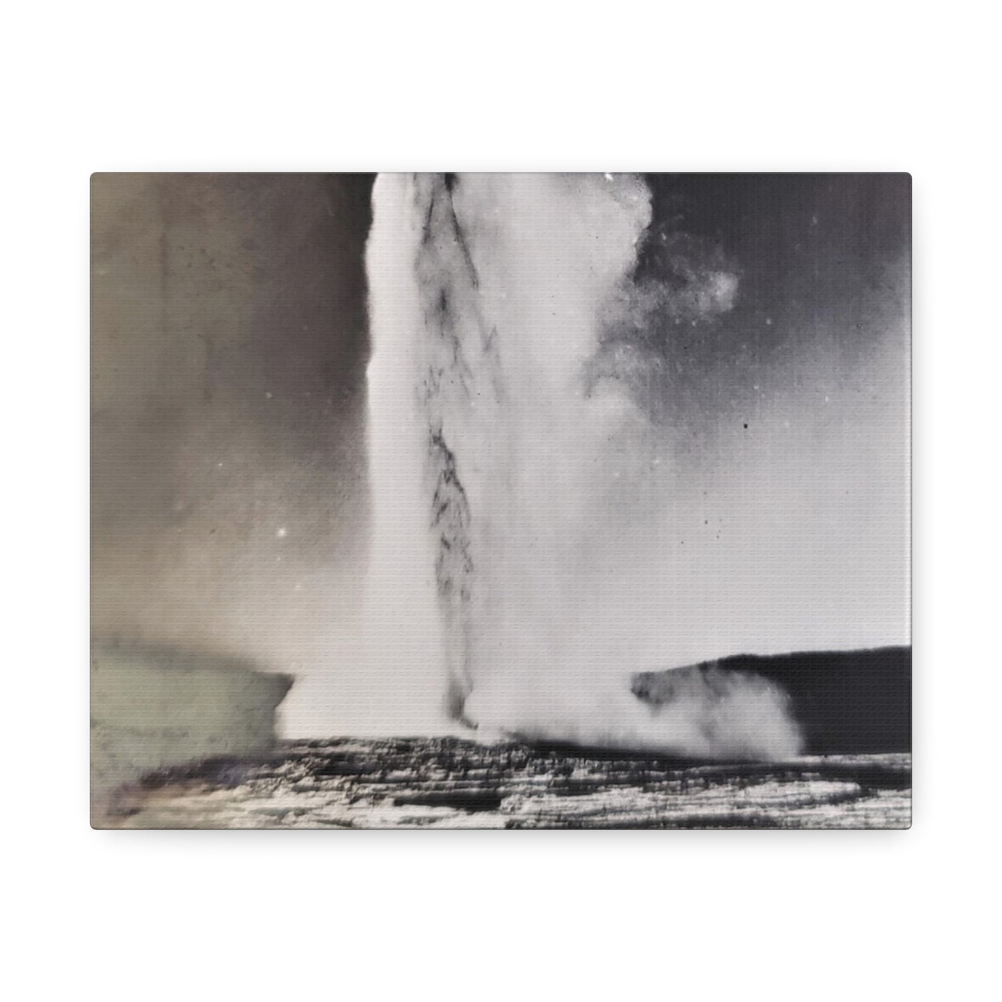 Old Faithful Geyser Yellowstone Stretched Canvas