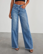 Frayed Hem Jeans - Denim Blue M - Women's Fashion - Women's Clothing - Bottoms - Jeans