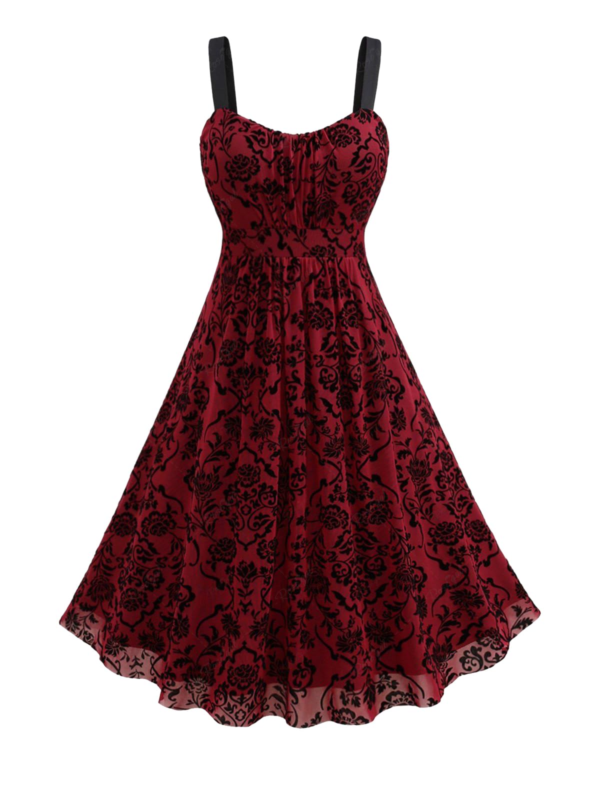 ROSE GAL Gothic Plus Size Layered Dress - - dress